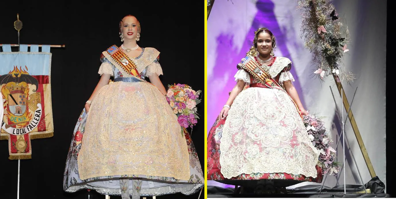 Carla Puerto y la niña Laura Ramón, exaltadas como falleras mayores de Dénia 2025 