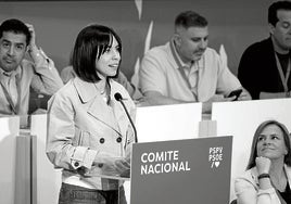 Diana Morant interviene ante un comité nacional del PSPV.