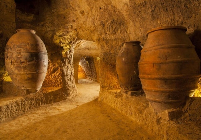 Bodegas subterráneas.