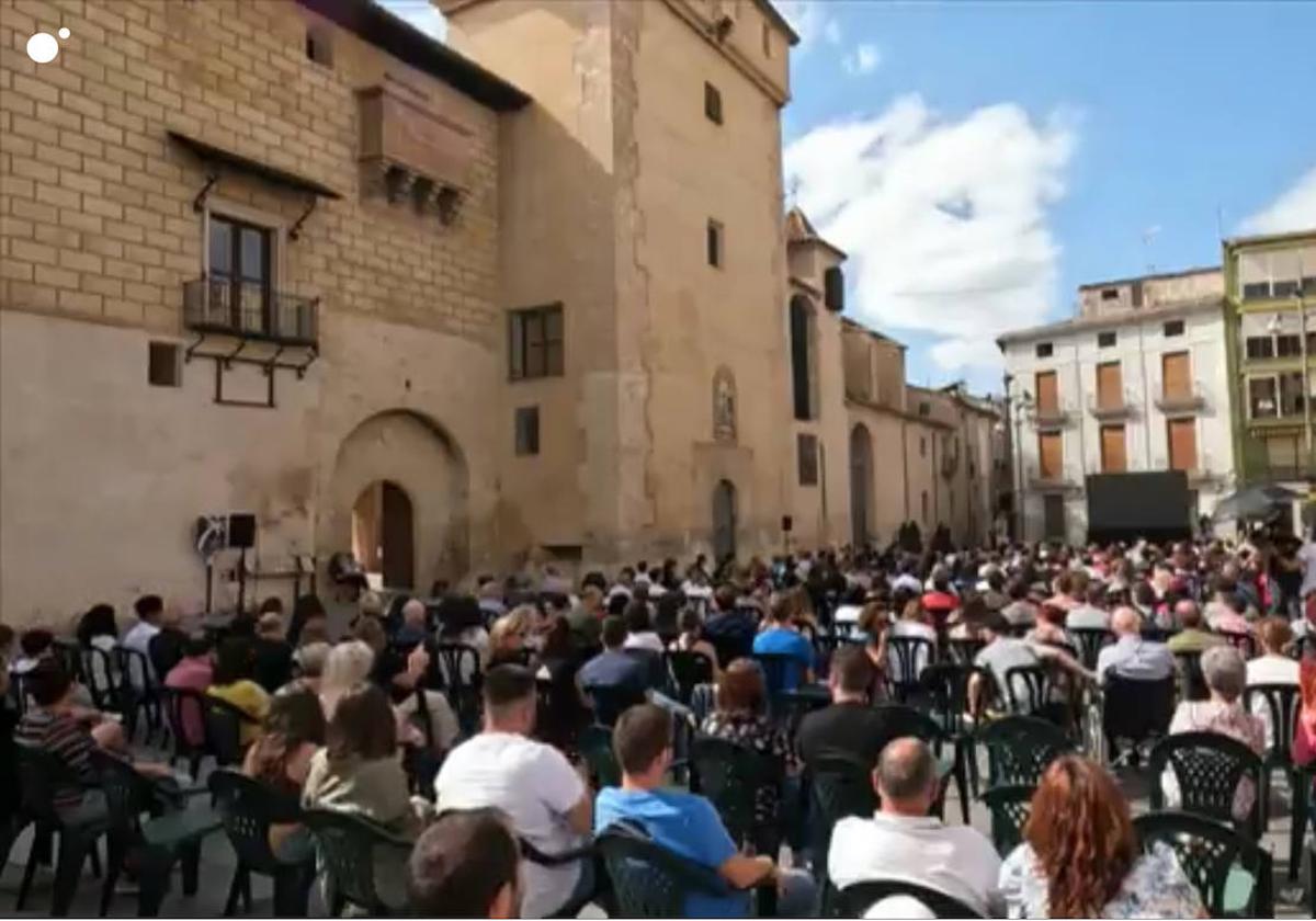 Momento del programa de 'Volando Voy' grabado en Cocentaina.