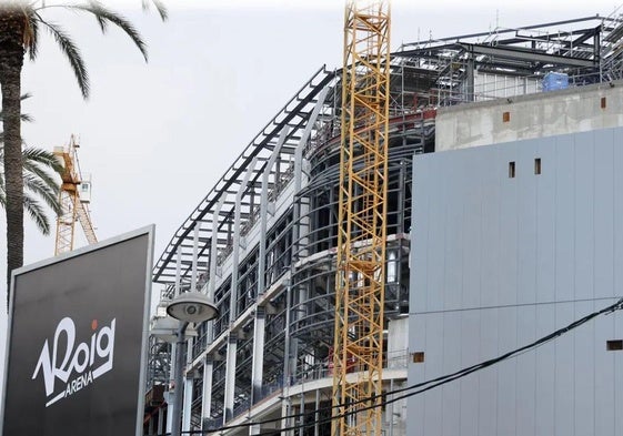 Obras en el recinto Roig Arena.