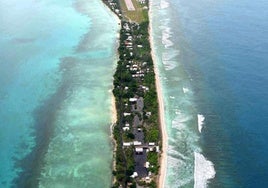 El atolón de Tuvalu.