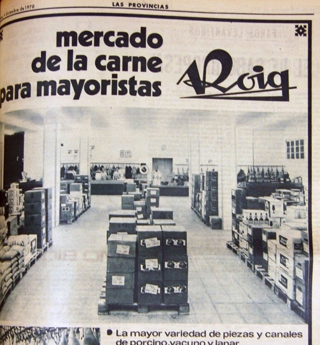 Un anuncio de Cárnicas Roig de 1970.