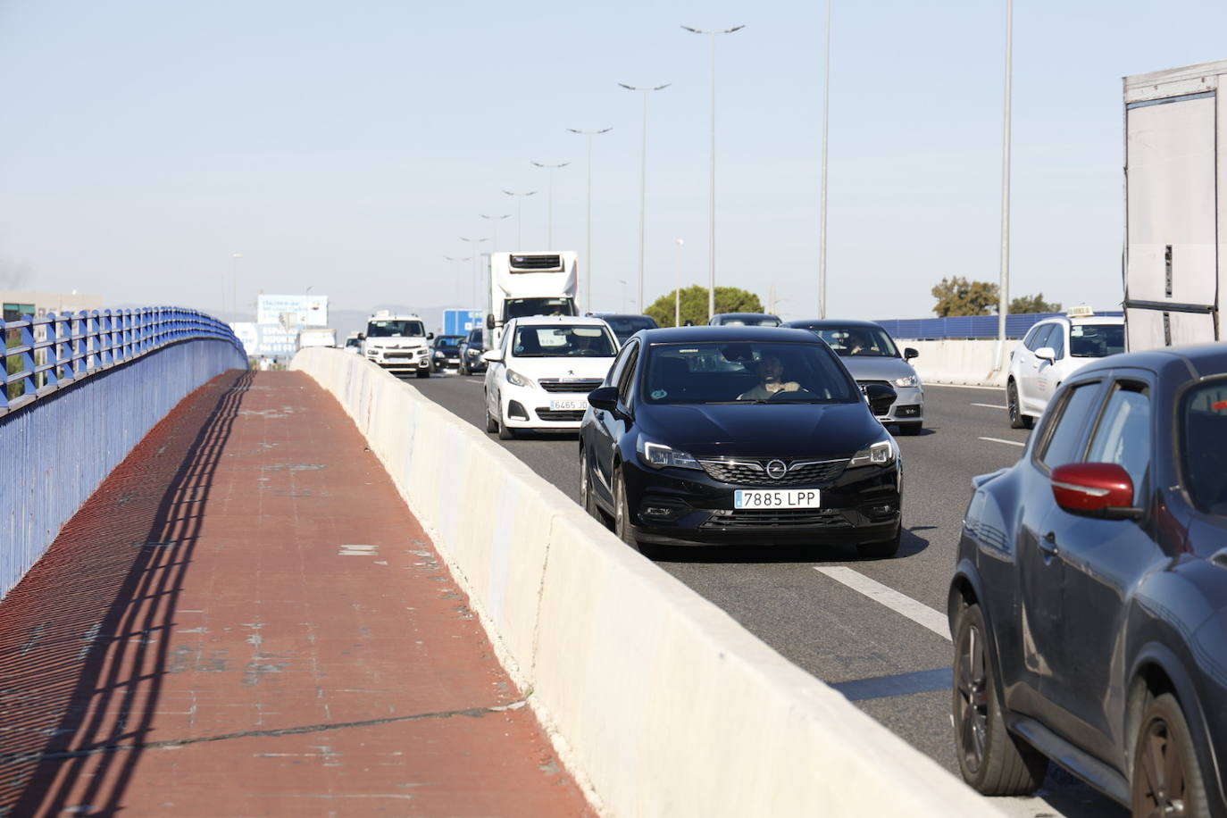 Fotos del atasco en las carreteras de Valencia