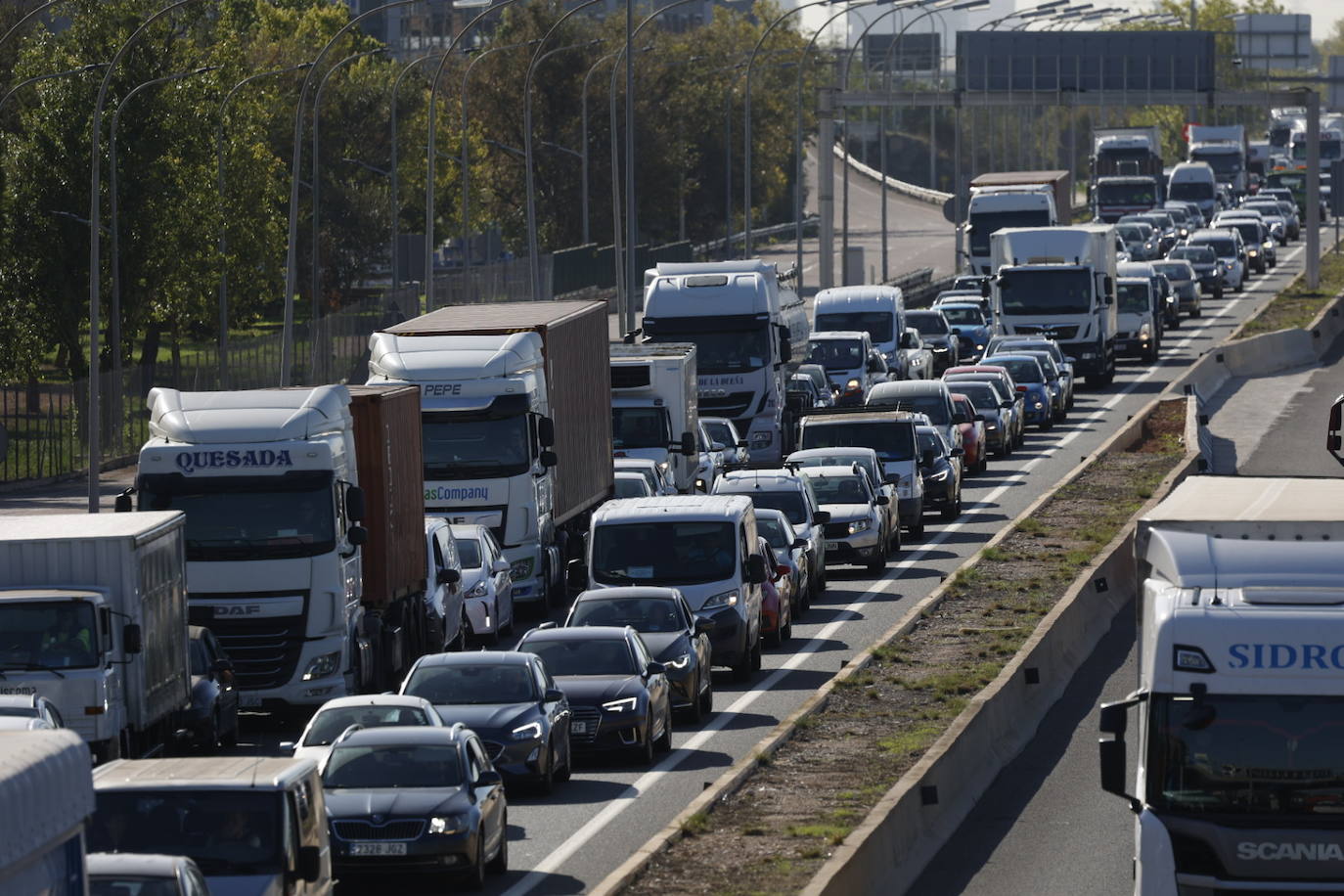 Fotos del atasco en las carreteras de Valencia