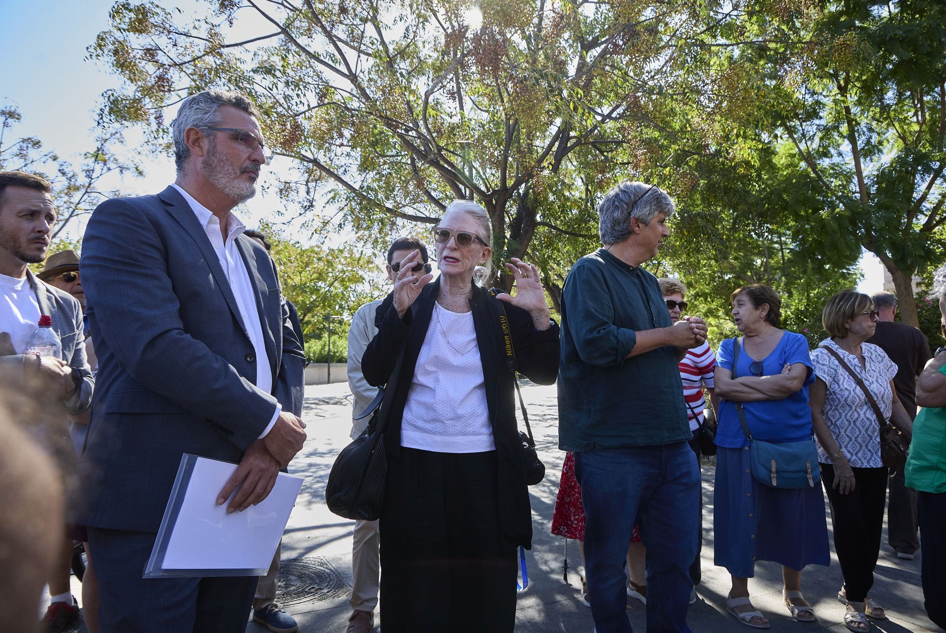 La visita de la arquitecta Kathryn Gustafson al parque Central de Valencia