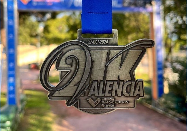 Así es la medalla de la medio maratón de Valencia