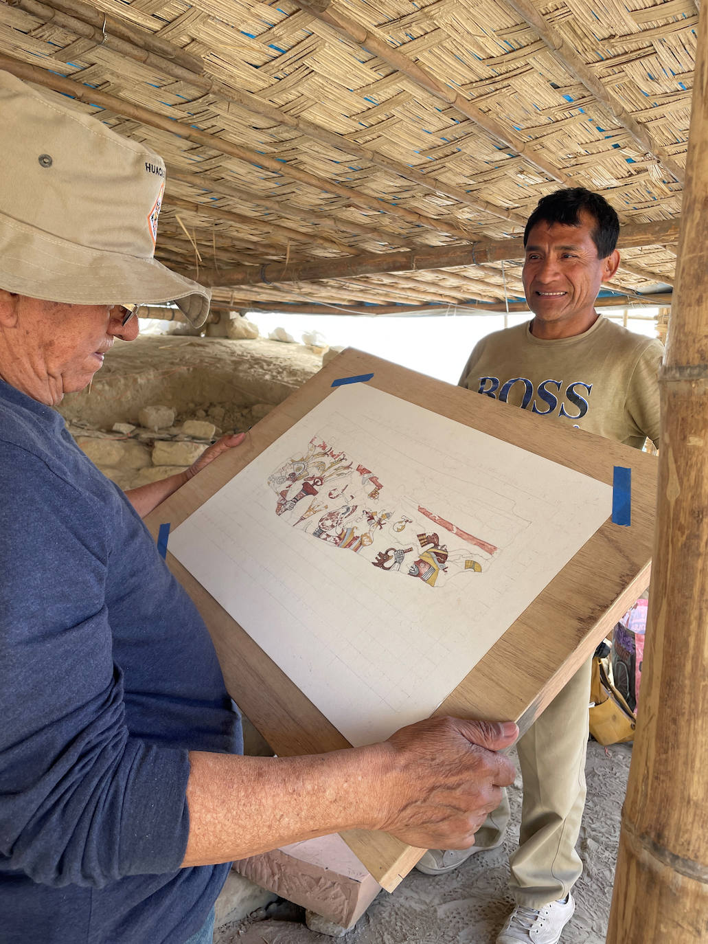 Descubren un enigmático mural milenario en el Perú preincaico