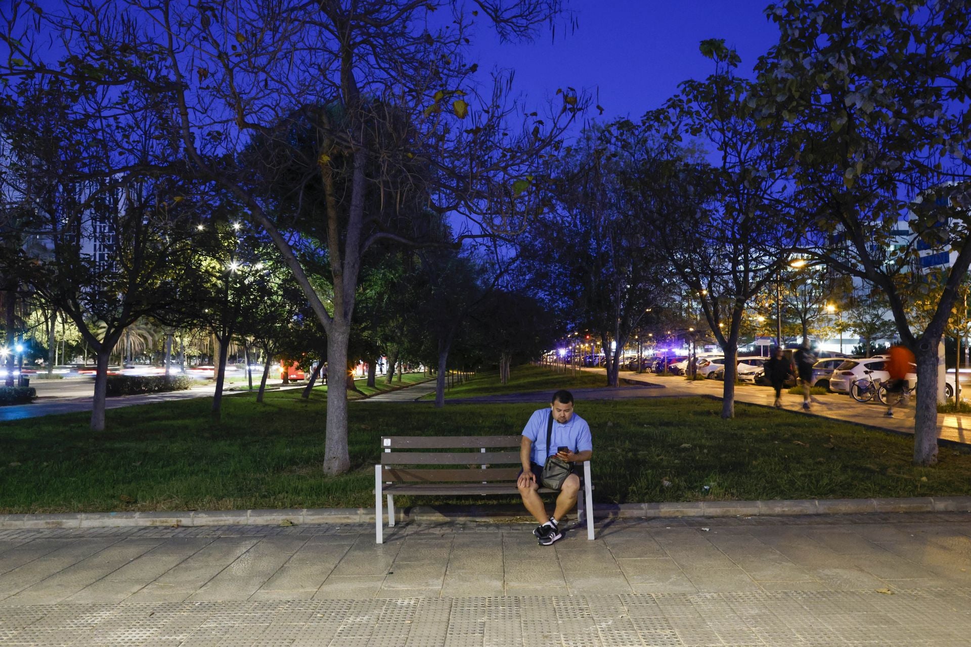 Falta de alumbrado en el entorno del hospital La Fe de Valencia