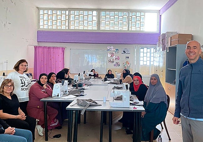 Fueres, en una de las aulas.