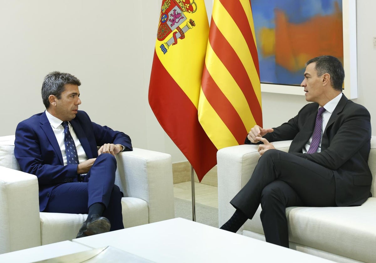 Carlos Mazón y Pedro Sánchez, en la Moncloa.