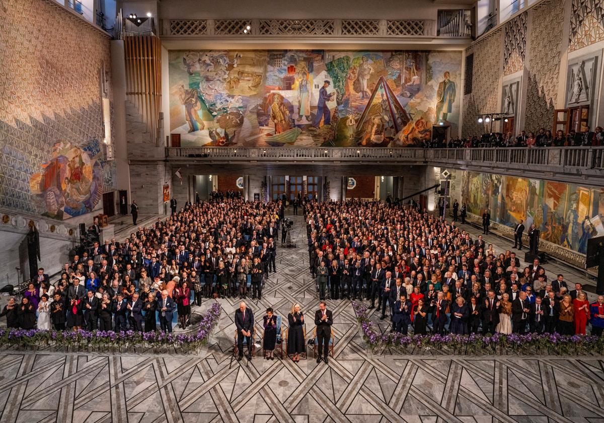 Ceremonia de entrega de los Premios Nobel en 2023.