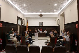 Votación en el pleno de Sagunto.