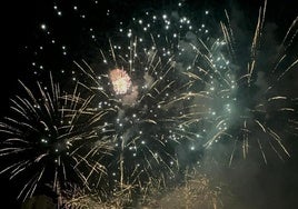 Fuegos artificiales en Valencia.