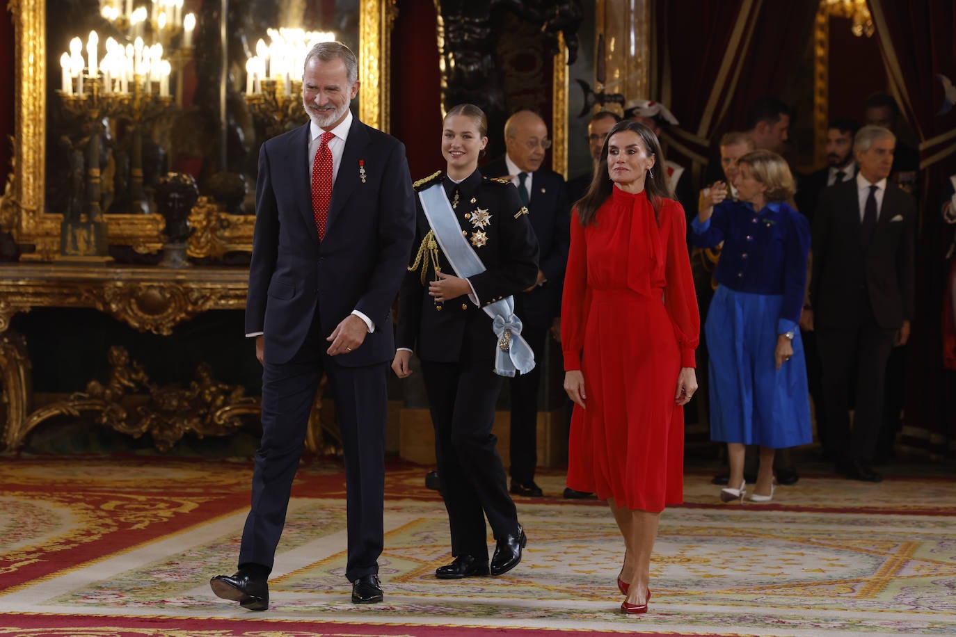 Fotos de la recepción de los reyes de España con motivo del Día de la Fiesta Nacional