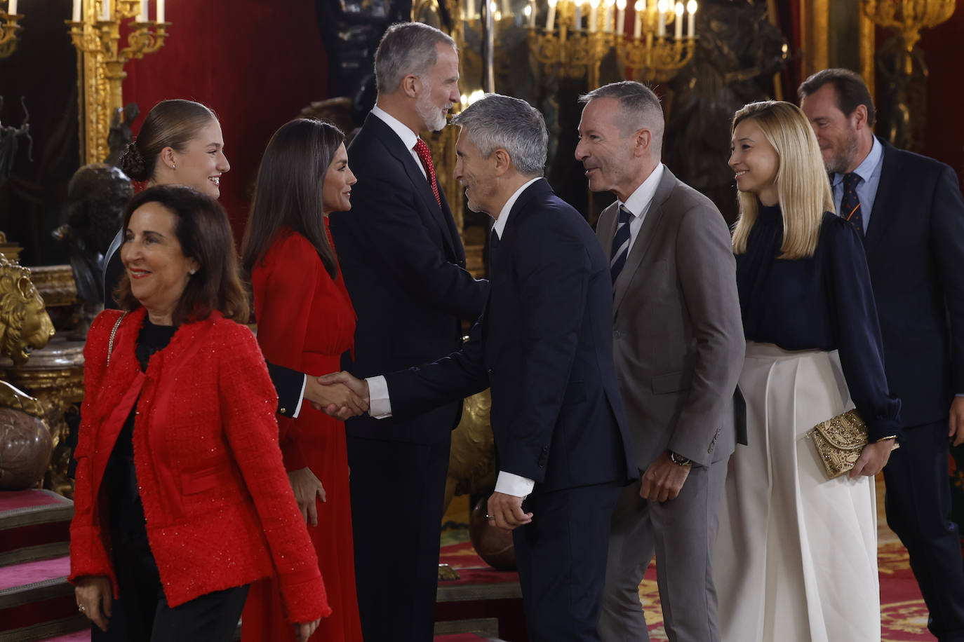 Fotos de la recepción de los reyes de España con motivo del Día de la Fiesta Nacional