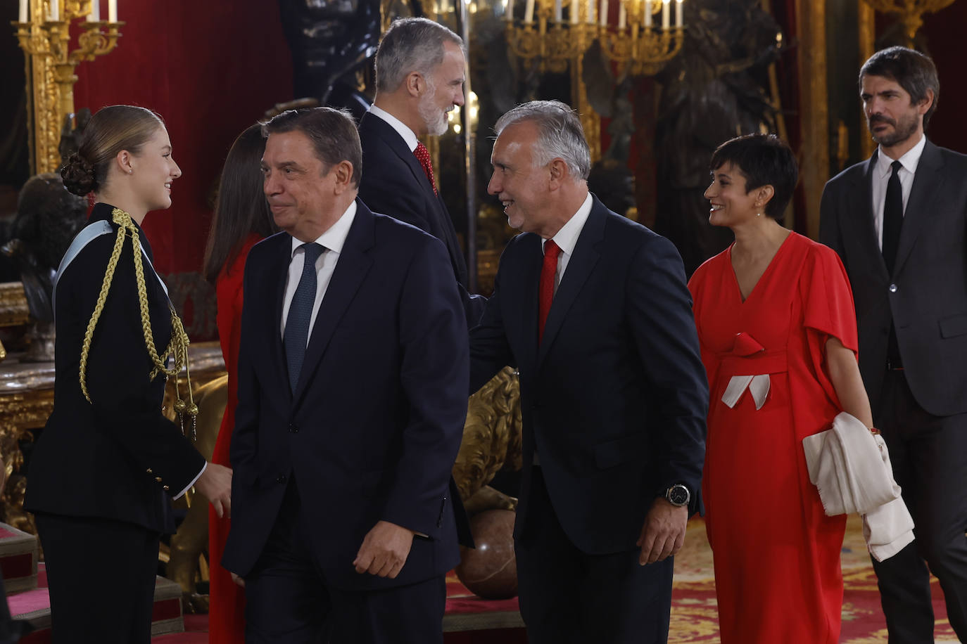 Fotos de la recepción de los reyes de España con motivo del Día de la Fiesta Nacional