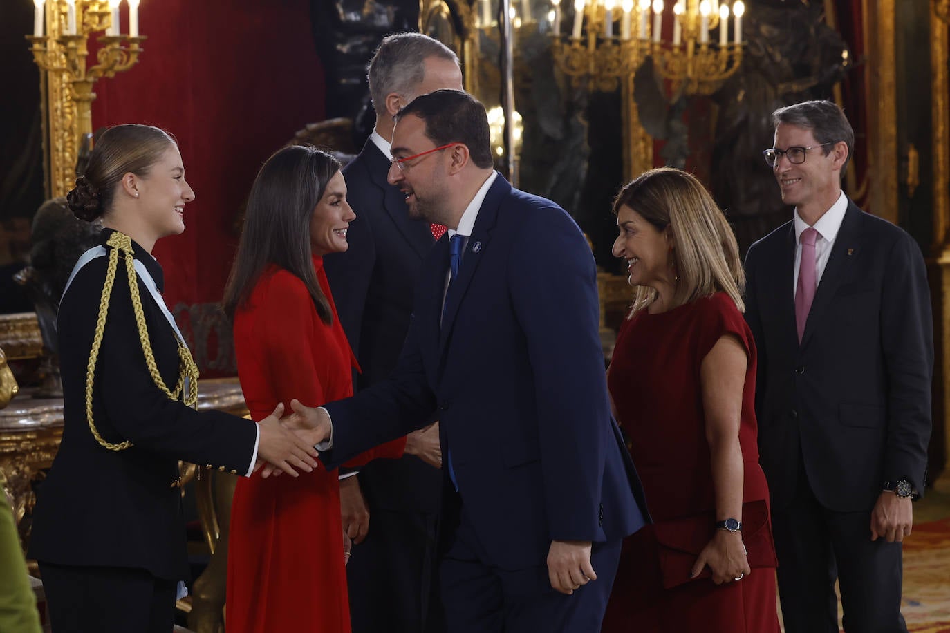 Fotos de la recepción de los reyes de España con motivo del Día de la Fiesta Nacional