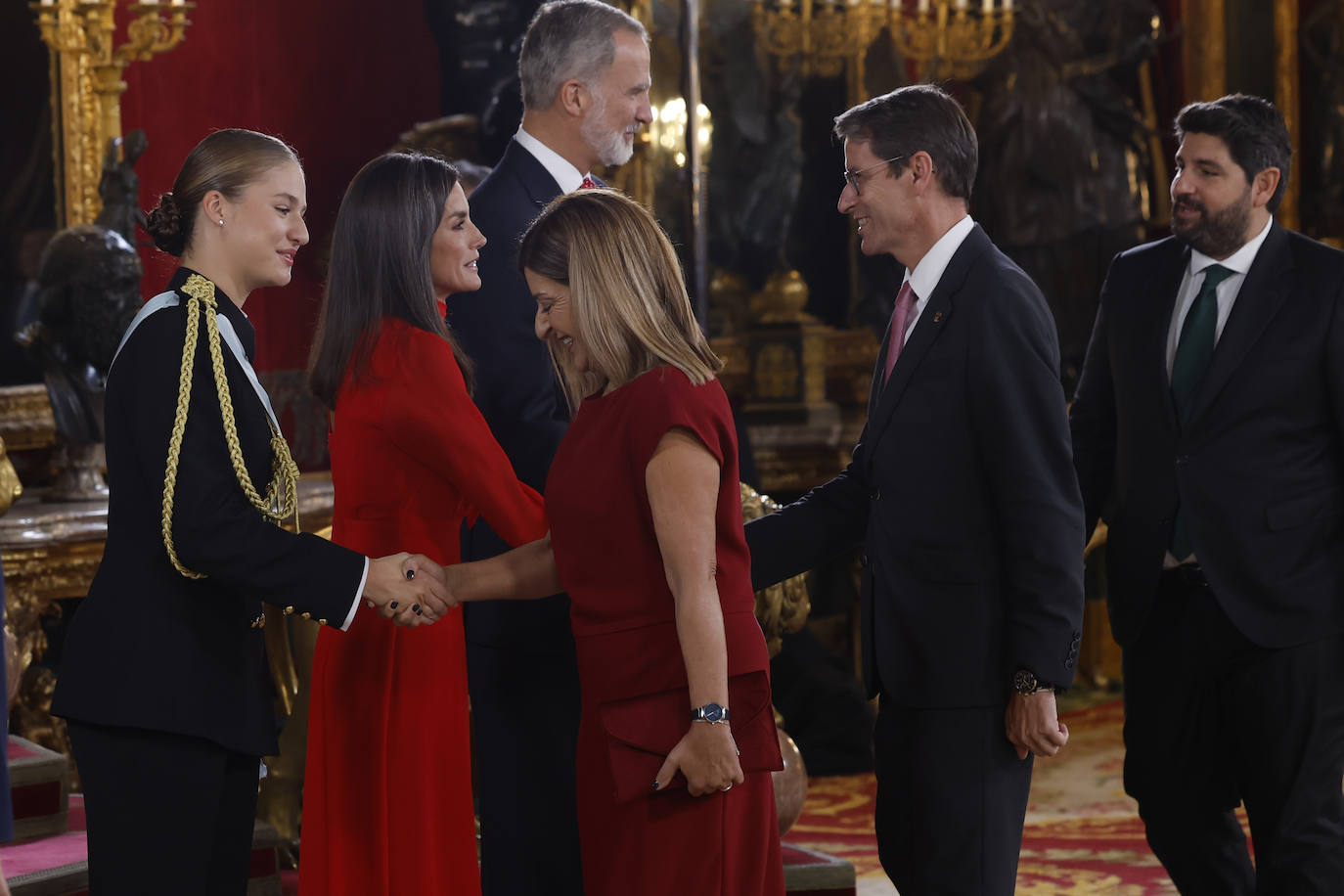 Fotos de la recepción de los reyes de España con motivo del Día de la Fiesta Nacional