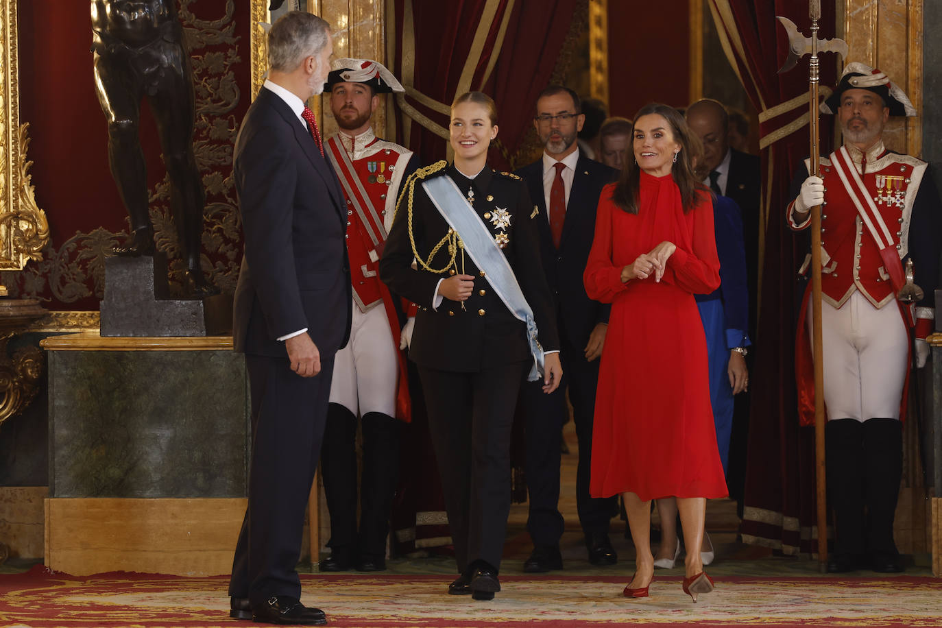 Fotos de la recepción de los reyes de España con motivo del Día de la Fiesta Nacional