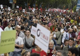 Manifestación para reclamar la vivienda como derecho.