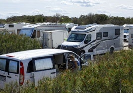 Caravanas en la Devesa, en una imagen de archivo.