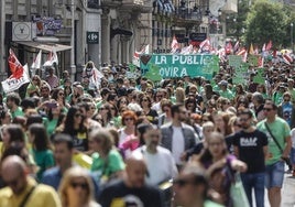 Manifestación enmarcada en la huelga docente del pasado mayo.