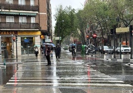 Lluvia en la ciudad de Valencia.