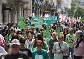 Manifestación de la última huelga docente, celebrada en mayo.