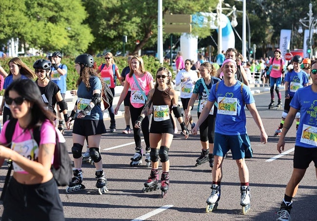 La patinada, un evento muy atractivo de Valencia contra el Cáncer.