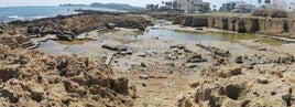 Vista de las antiguas canteras en el Primer Montañar de Xàbia.