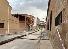 Obras en la calle José Benedicto.