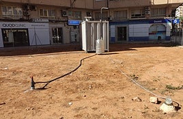 Instalación en la zona de la gasolinera.