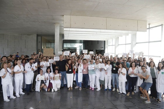 La protesta que tuvo lugar la semana pasada en el Hospital de Dénia.