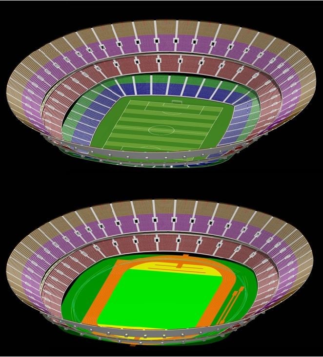 Planos y aspecto del nuevo Mestalla