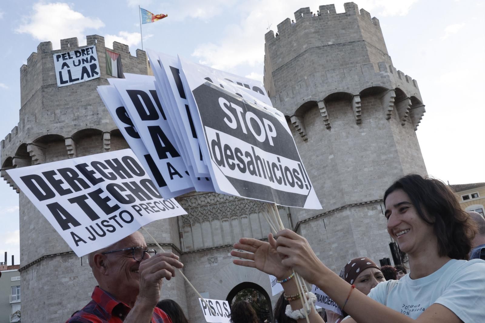 Manifestación en Valencia para protestar contra la crisis de la vivienda