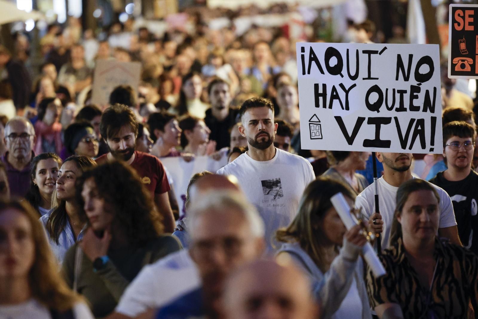 Manifestación en Valencia para protestar contra la crisis de la vivienda