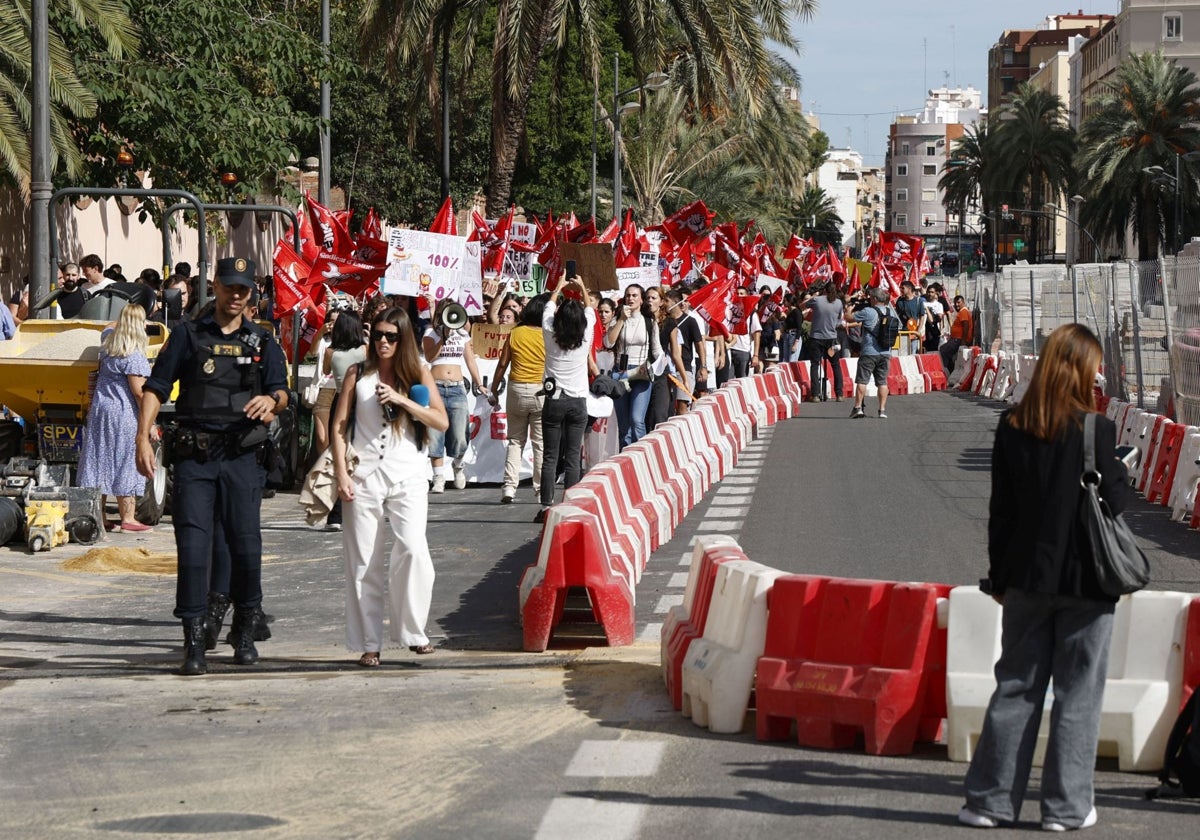 Protesta enmarcada en la huelga estudiantil del día 11 por la falta de información de las PAU.