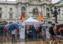 Concentración de Hablamos Español organizada en 2022 en Valencia.