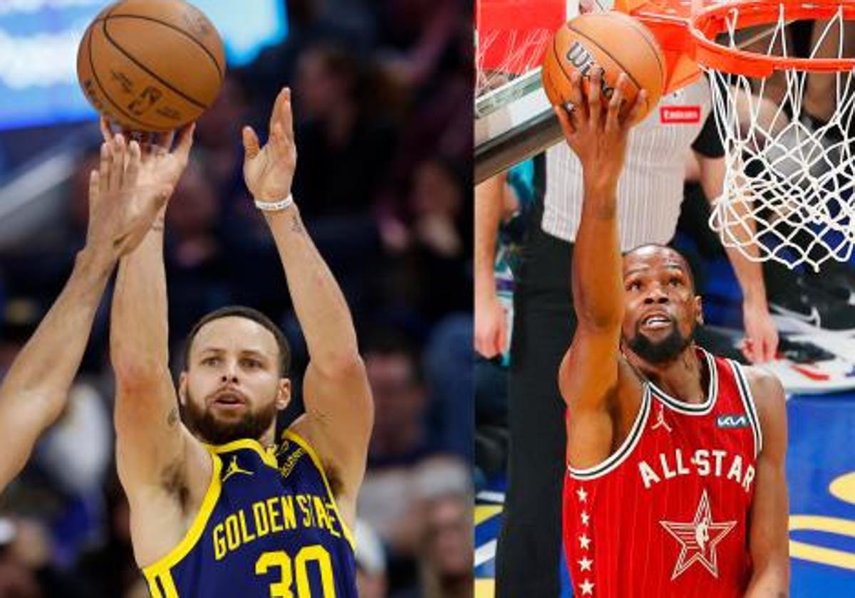 Curry y Durant, de los mejor pagados en la NBA.