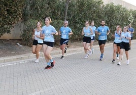 Corredores del Sanus Vitae, durante un entrenamiento.