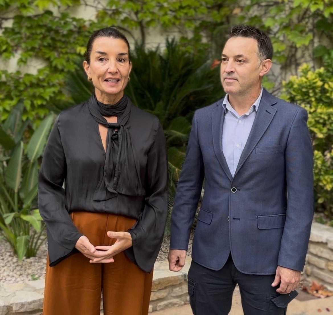 La Consellera Merino y el portavoz del PP en el Ayuntamiento de Ontinyent.