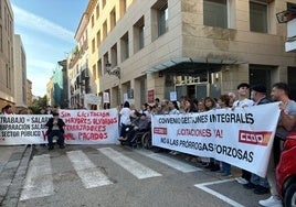 La concentración de ayer en Valencia.