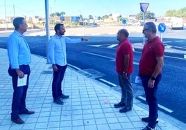 Visita del concejal Toledo a las obras.