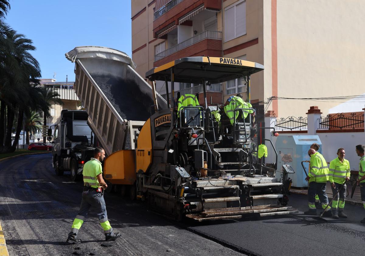 Trabajos en una de las principales avenidas.