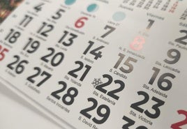 El calendario laboral agrupa varias fiestas a final de año.