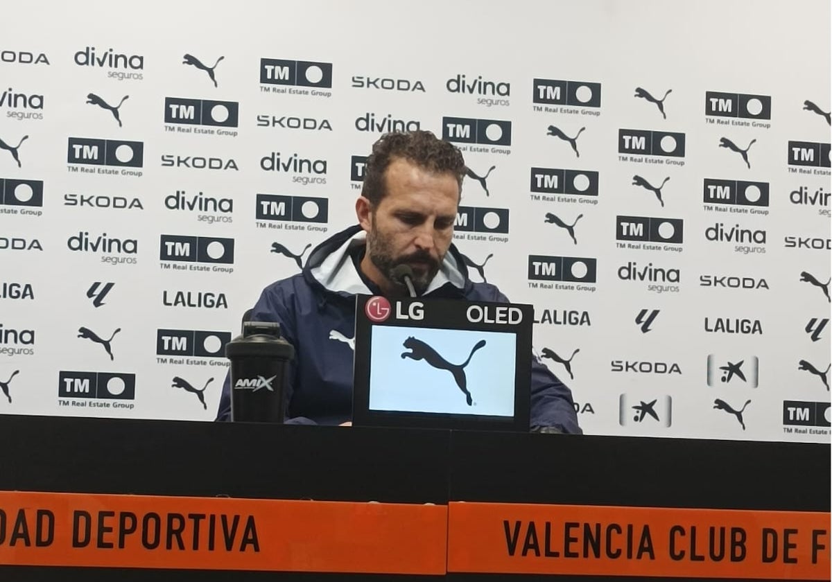 Rubén Baraja, durante la rueda de prensa previa al partido de Copa del Rey ante el Parla Escuela