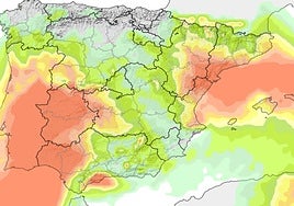 Previsión de lluvias para el viernes.