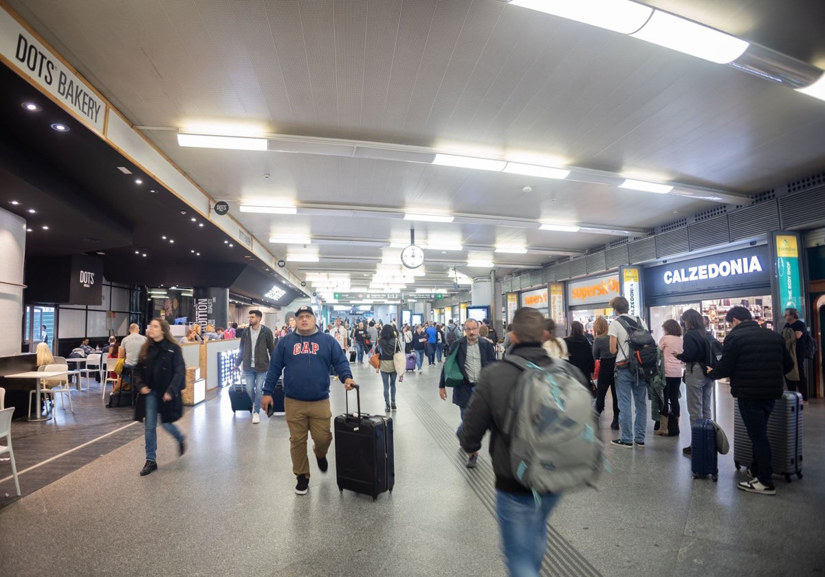 Operación salida en la estación de Atocha.