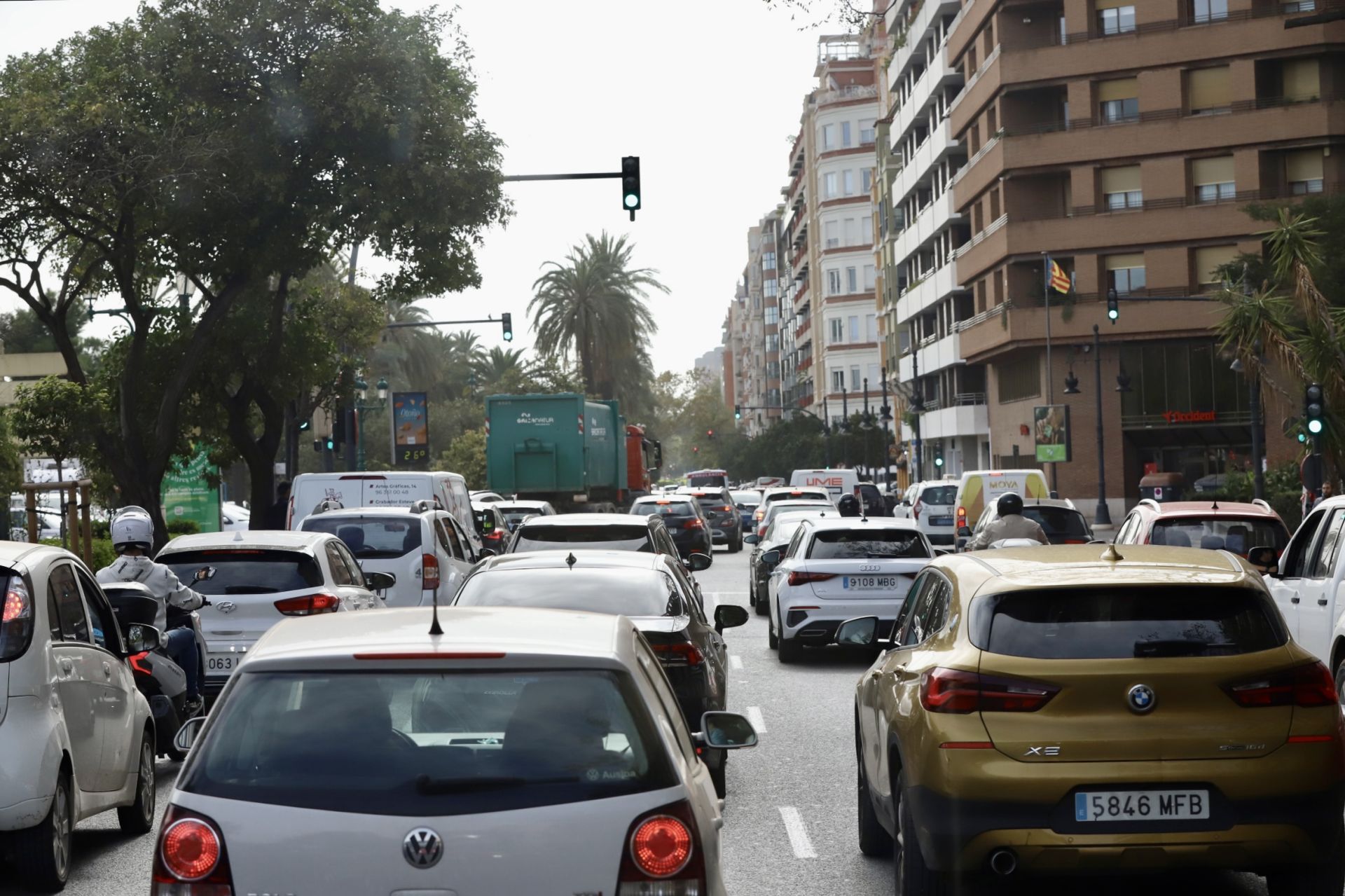 Valencia, colapsada por el tráfico